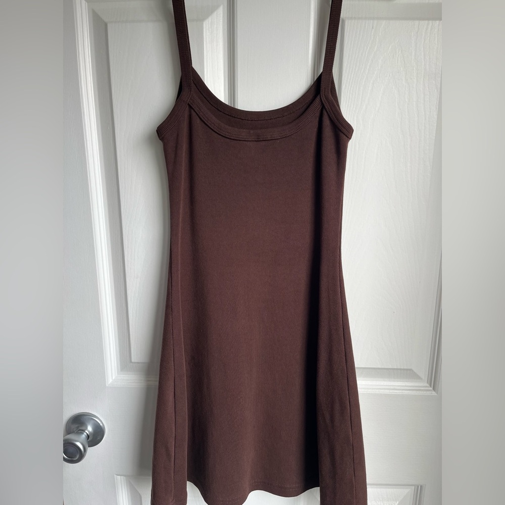 Brown Casual Mini Dress